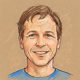 Drawn portrait of Eric Page